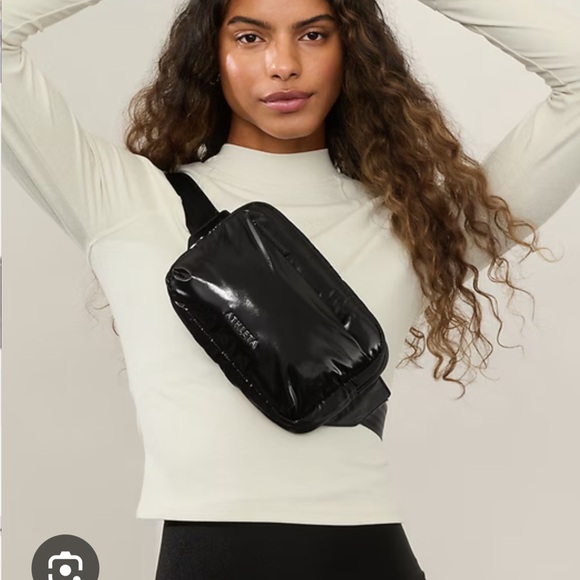 Athleta Shiny Black Crossbody Bag - Picture 7 of 9